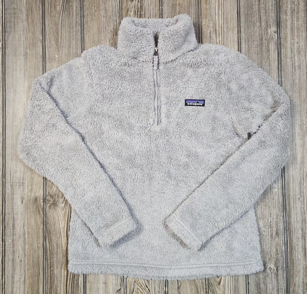 Patagonia Sweater Womens Small Gray Los Gatos 1/4-Zip Fleece Pullover Deep Pile